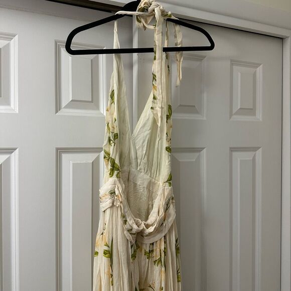 Farm Rio x Anthropologie V-Neck Floral Chiffon Maxi Dress - Picture 9 of 11